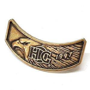 VINTAGE 1997 Harley Davidson Owners Group HOG Lapel Pin Badge Rocker Eagle HD